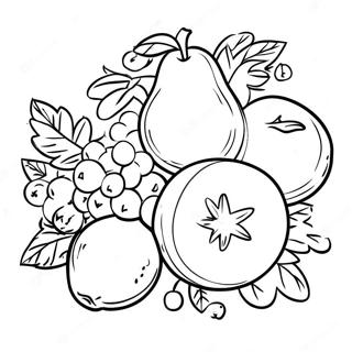 Cvc Coloring Page Featuring Colorful Fruits 13837-11192