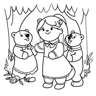 Goldilocks And The Three Bears Coloring Page 13856-11202