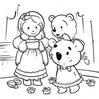 Goldilocks And The Three Bears Coloring Page 13856-11204