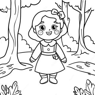 Adventurous Goldilocks In The Forest Coloring Page 13857-11205