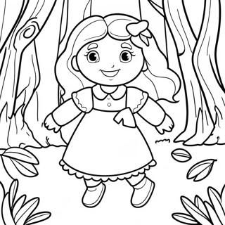 Adventurous Goldilocks In The Forest Coloring Page 13857-11207