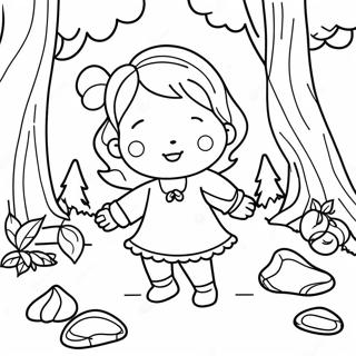 Adventurous Goldilocks In The Forest Coloring Page 13857-11208