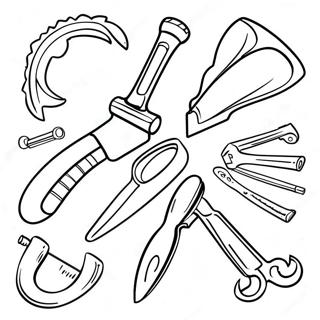 Colorful Hand Tools Coloring Page 13867-11209