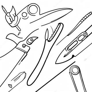 Colorful Hand Tools Coloring Page 13867-11210