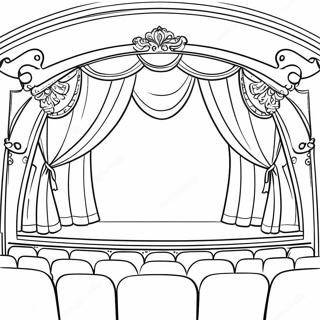 Theatre Stage Coloring Page 13886-11222