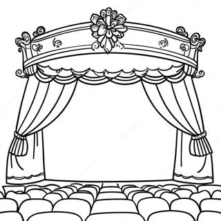 Theatre Stage Coloring Page 13886-11223