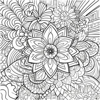 Flower Aesthetic Coloring Pages