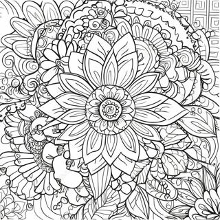 Flower Aesthetic Mandala Coloring Page 13906-11238