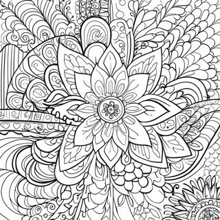 Flower Aesthetic Mandala Coloring Page 13906-11239