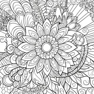 Flower Aesthetic Mandala Coloring Page 13906-11240