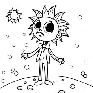 Whimsical Tim Burton Character Coloring Page 13937-11261