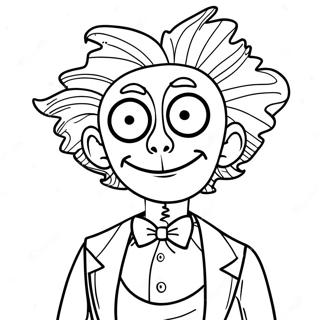 Whimsical Tim Burton Character Coloring Page 13937-11262