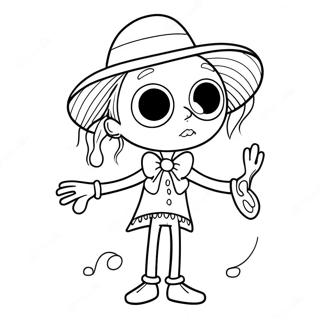 Whimsical Tim Burton Character Coloring Page 13937-11264