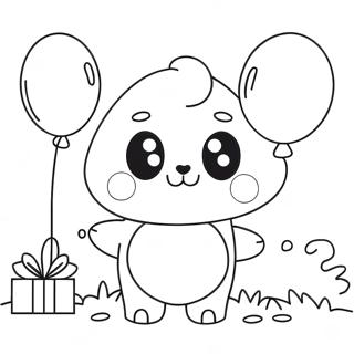 Cute Boxy Boo With Balloons Coloring Page 13957-11277