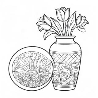 Vase Coloring Page 13986-11304