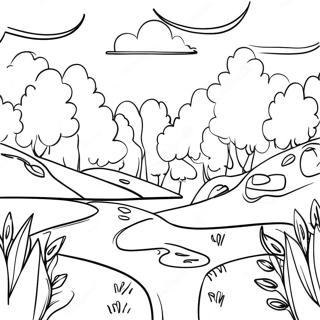 Peaceful Psalm 23 Landscape Coloring Page 13997-11313