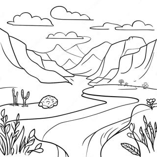 Peaceful Psalm 23 Landscape Coloring Page 13997-11315