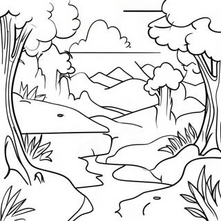 Peaceful Psalm 23 Landscape Coloring Page 13997-11316