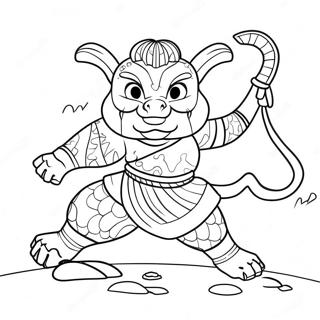 Giyu In Action Coloring Page 14007-11326