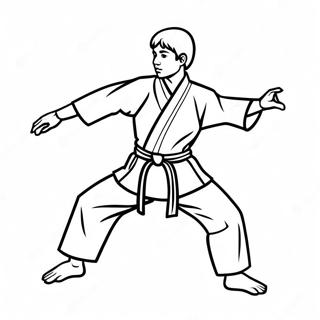 Karate Coloring Pages