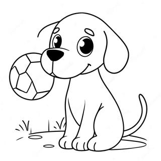 Beagle Puppy Playing With Ball Coloring Page 14026-11335