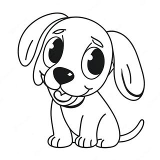 Happy Beagle With Wagging Tail Coloring Page 14027-11349