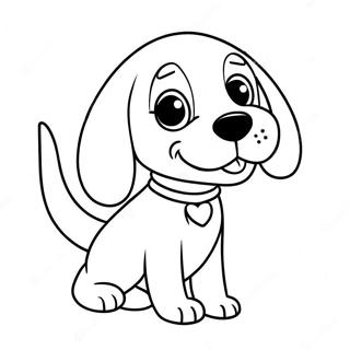 Happy Beagle With Wagging Tail Coloring Page 14027-11350