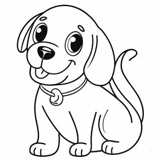 Happy Beagle With Wagging Tail Coloring Page 14027-11351