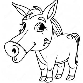 Donkey Coloring Page 14056-11358