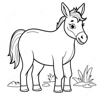 Donkey Coloring Page 14056-11359