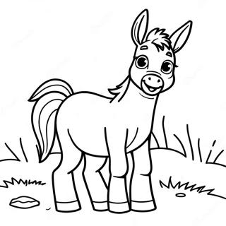 Cute Baby Donkey Coloring Page 14057-11362