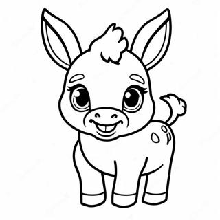 Cute Baby Donkey Coloring Page 14057-11363