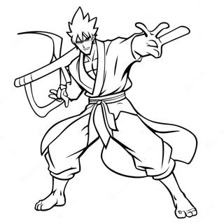 Ichigo Kurosaki Action Pose Coloring Page 14067-11370