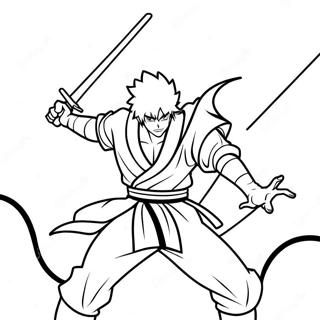 Ichigo Kurosaki Action Pose Coloring Page 14067-11371