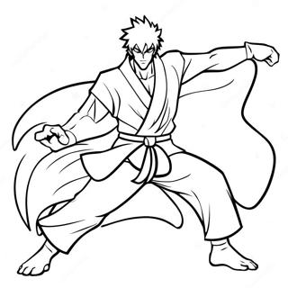 Ichigo Kurosaki Action Pose Coloring Page 14067-11372