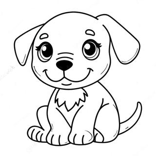 Easy Realistic Puppy Coloring Pages