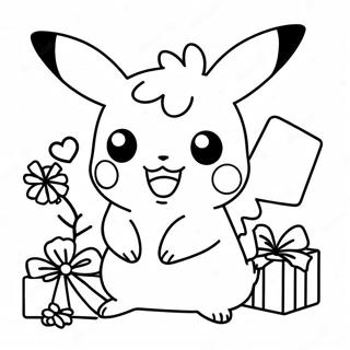 Christmas Pikachu Coloring Pages