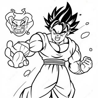 Gohan Beast Transformation Coloring Page 14096-11389