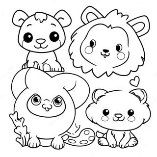 Fun Animal Collage Coloring Page 14107-11398