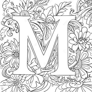 Magical Letter M Coloring Page 1412-1176