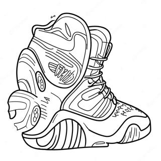 Yeezy Shoe Outline Coloring Page 14136-11421