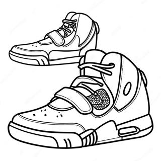 Yeezy Shoe Outline Coloring Page 14136-11422