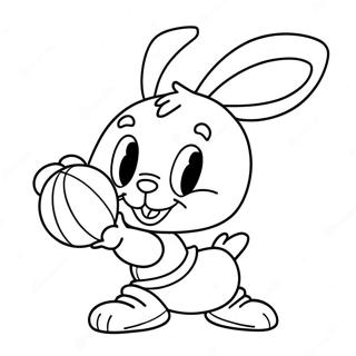 Cute Lola Bunny Playing Basketball Coloring Page 14147-11433