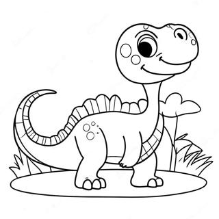 Dinosaur Valentine Coloring Page 14156-11441