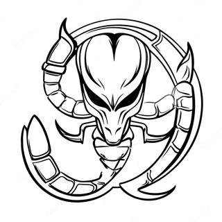 Scorpion Mortal Kombat Logo Coloring Page 14197-11475