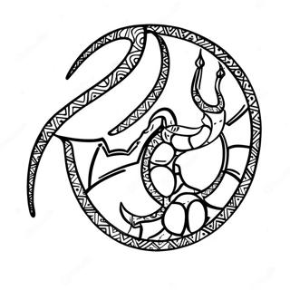 Scorpion Mortal Kombat Logo Coloring Page 14197-11476