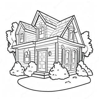 House Coloring Page 141-112