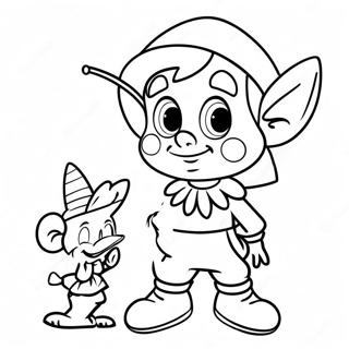 Pinocchio With Blue Fairy Coloring Page 14207-11481