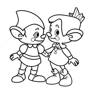 Pinocchio With Blue Fairy Coloring Page 14207-11484