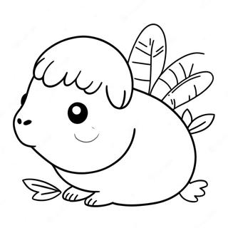 Cute Guinea Pig With Carrots Coloring Page 1422-1188